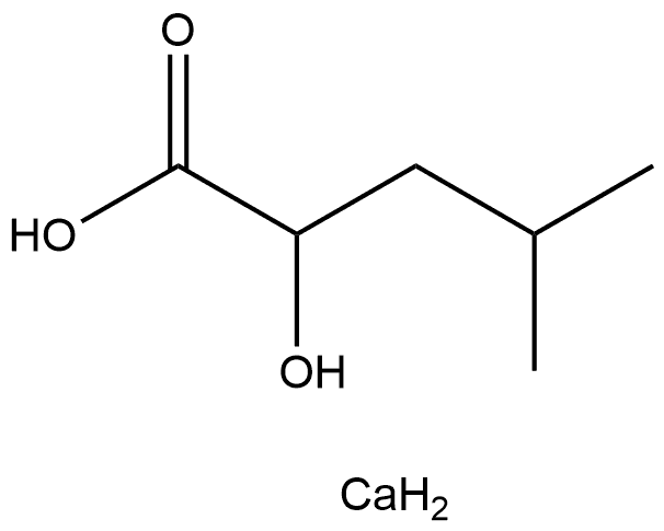 calcium (±)-bis[2-hydroxy-4-methylvalerate] Structure